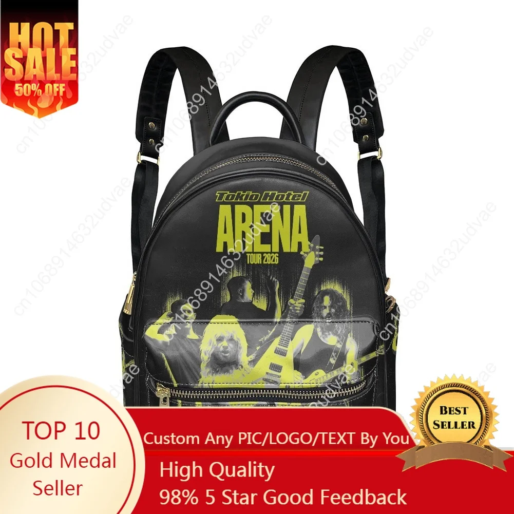 

Germany Rock Band Tokio Hotel Backpack Womens Men Personalized Double Shoulder Bag Business Travel Bookbag Rucksack Gift Daypack