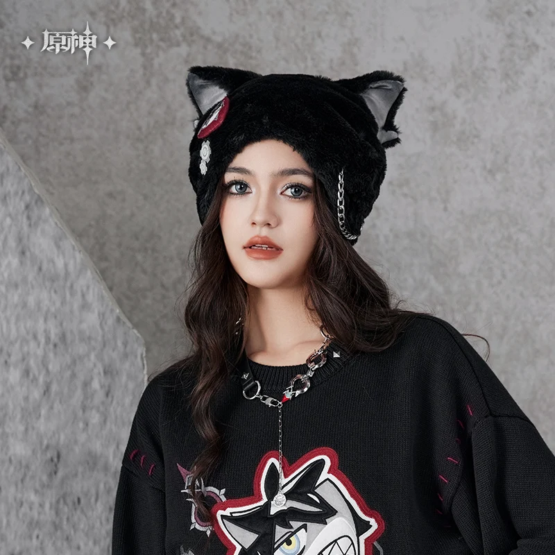 Wriothesley Cappello Originale Merch Genshin Impact Wriothesley Tema Impressione Serie Fuzzy Peluche Cappello Puntelli Cosplay Berretto Caldo