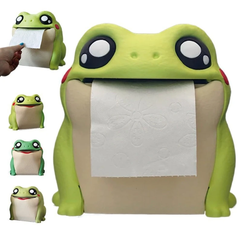 

Frog 3D Paper Drawer Roll Paper Holder for Home Office Restaurant Tissues Cover Car Decor Tissue Cube Organizer Dispenser