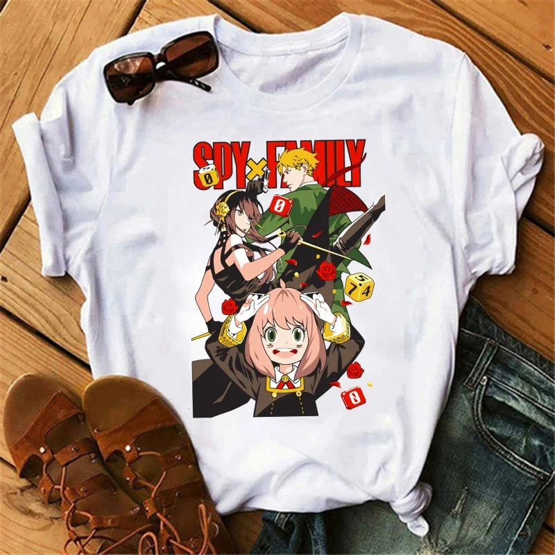 Anime Spy X Family T shirt Wommen Japanese Harajuku Fashion Short Sleeve T-shirts Summer Tops Kawaii O-Neck Women\'s T-shirt Top