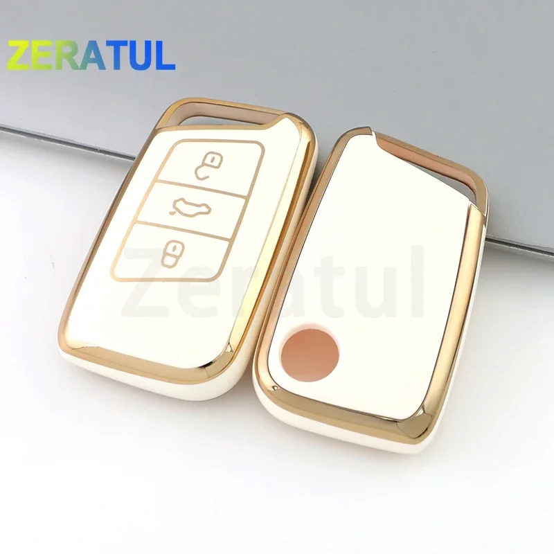 3 Buttons TPU Car Remote Key Case Cover for VW Volkswagen Skoda Superb Kodiaq A7 Tiguan MK2 Magotan Passat B8 Protector Shell