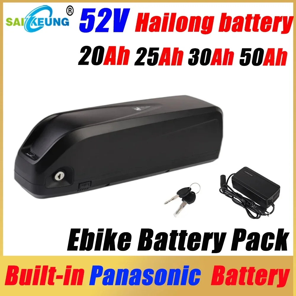 

52v Ebike Battery Hailong 48v 72v Electric Bicycle Akku 50ah Ncr18650b 20ah 30 40ah Ebike 500w1500w 3000w Motor 25ah 60ah Battey