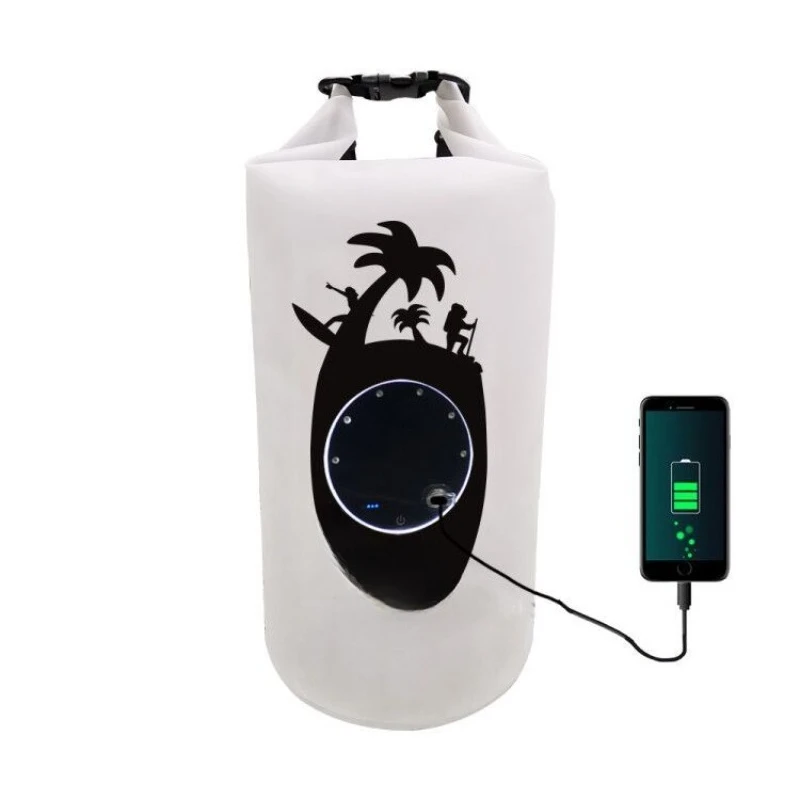 

Outdoor surfing rafting LED luminous USB mobile phone charging 7-level waterproof solar waterproof bag