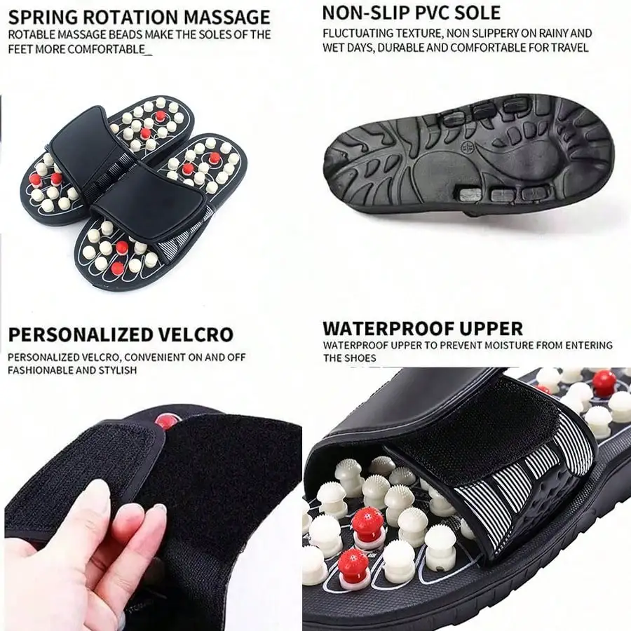 Foot Massage Slippers Foot Reflexology  Moxibustion Massager Walking  Shoes image 4