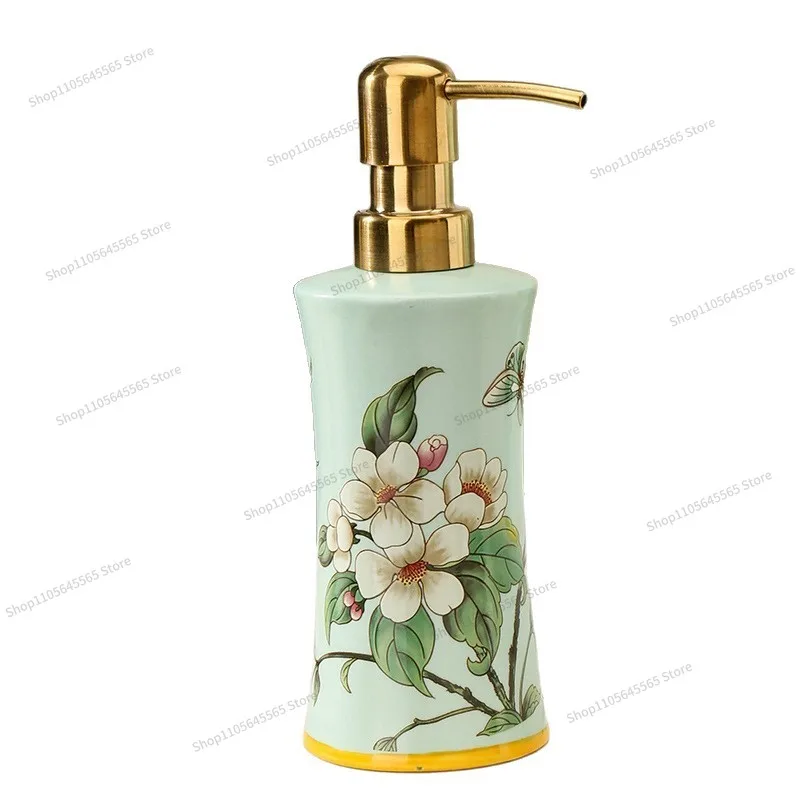 For retro hand sanitizer bottle high value ceramic empty bottle press bottle shampoo body wash sub-bottle