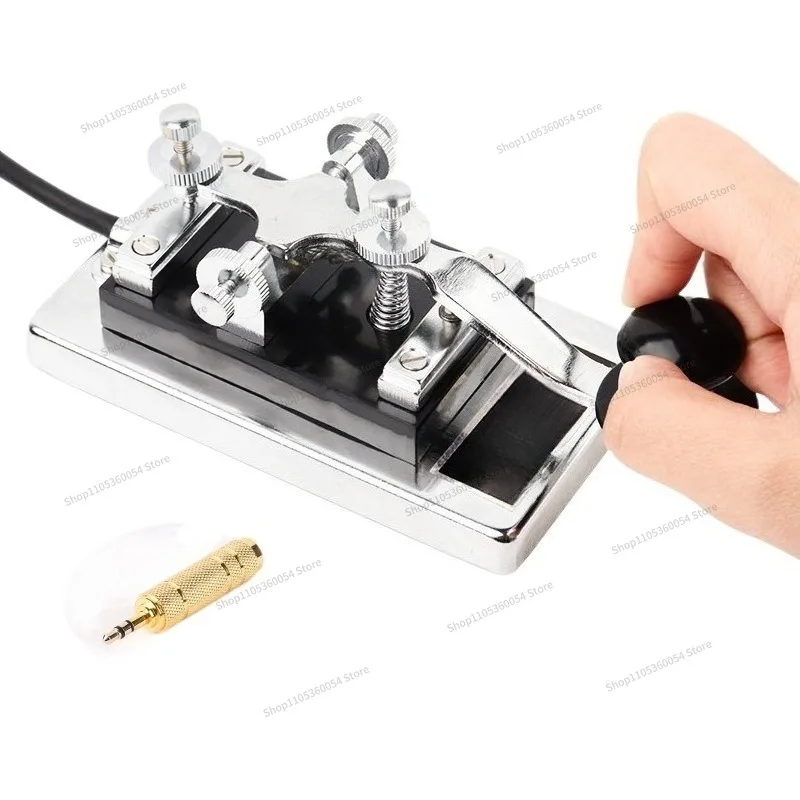 For K4 Heavy Duty Electric Key CW Short Wave Electric Key, Morse Code Electric Key CW Practitioner 6.5mm Plug
