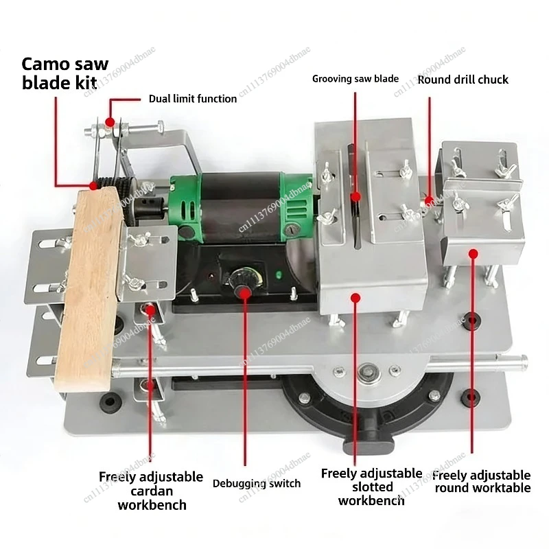 Multifunctional table saw, card riveting machine, cutting machine, cutting machine, round tenon
