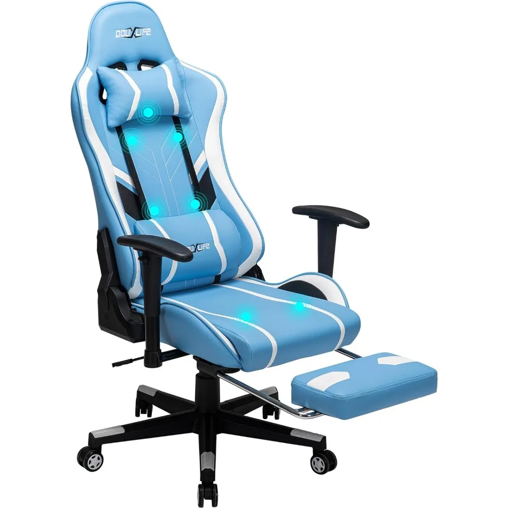 Sedia da gioco Massaggio Sedia da gioco per PC Sedia da ufficio Sedia da computer ergonomica con sedia da lavoro girevole con supporto lombare