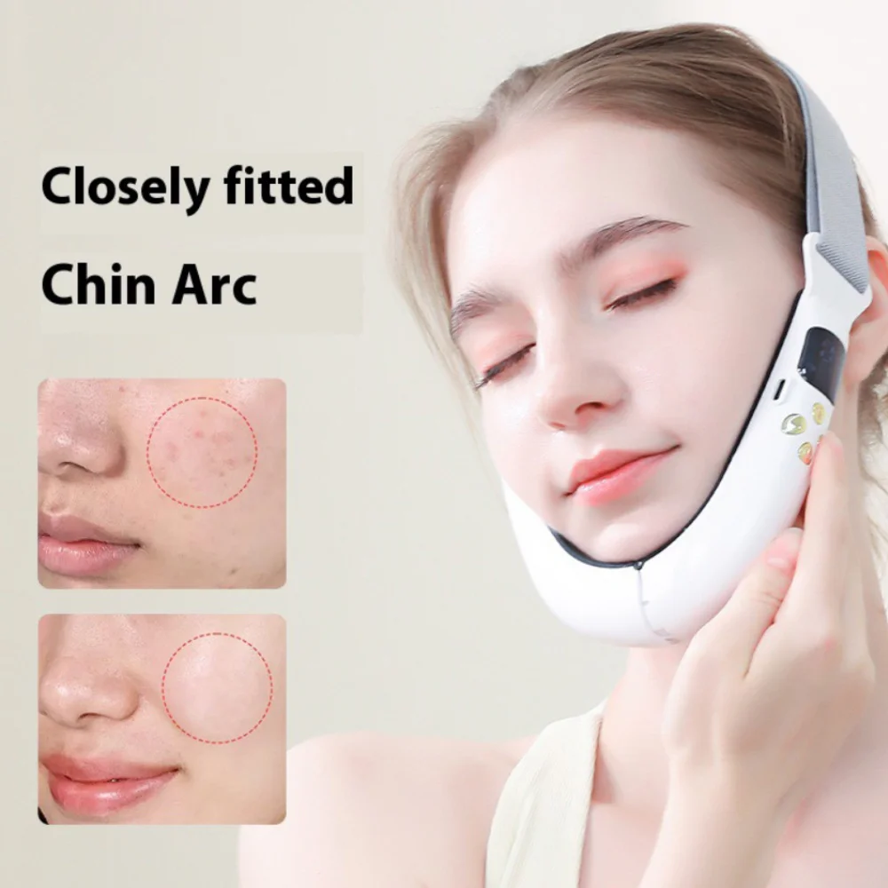 Ems Facials Lifting Device V Face Massager Double Chin Lift Up Remover Beauty Instrument Thin Face Tool