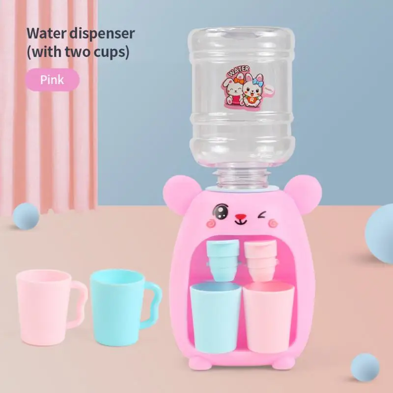 1PCS Mini Water Dispenser Baby Toy Drinking Water Hand Press Water Bottle Pump Cooler Lifelike Cute Children Cosplsy Props Home