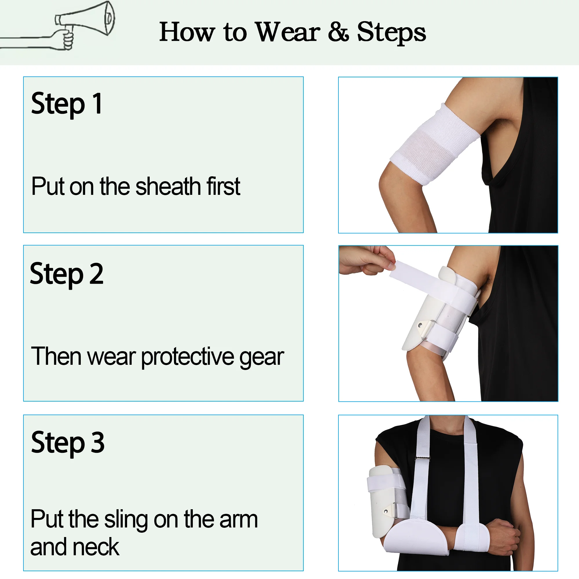 Humerus Sarmiento Brace - Arm Sarmiento Cuff - Humeral Shaft Fracture Brace - Humerus Fracture Splint for Broken Upper Arm Bones