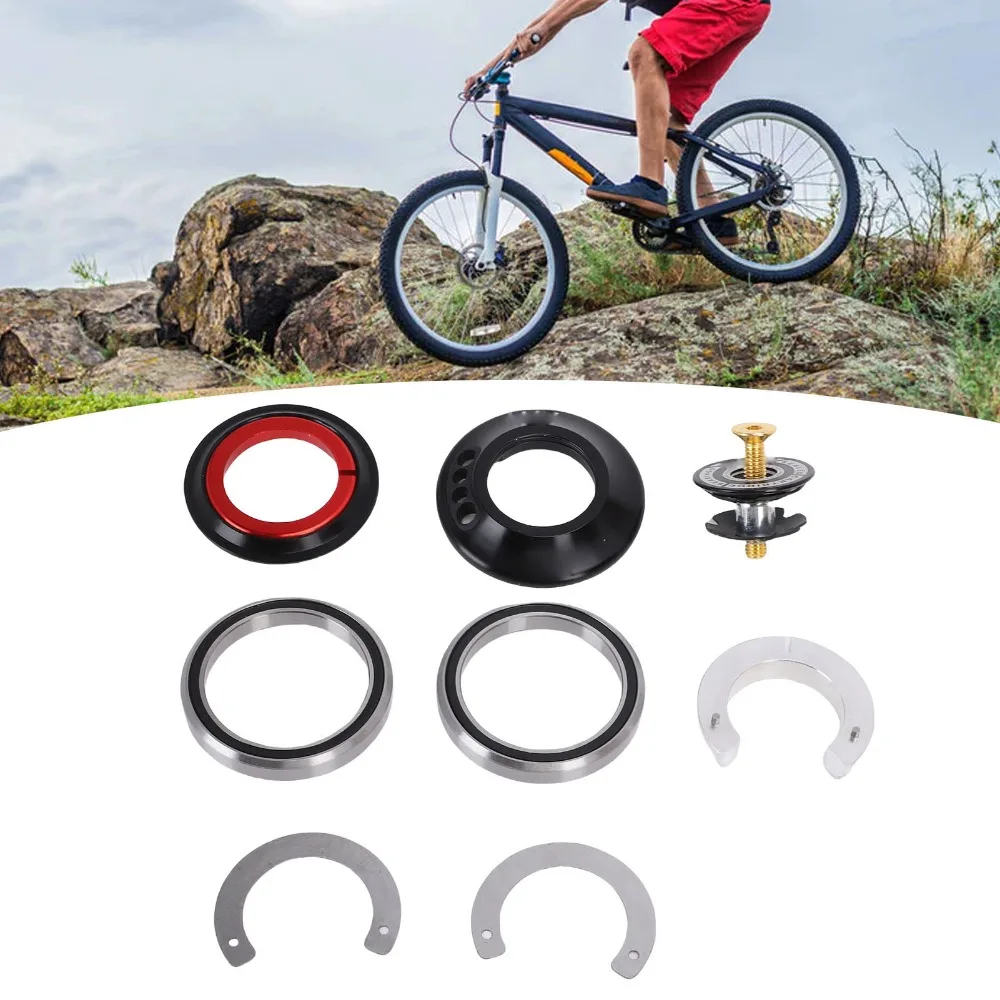 Aluminum Alloy Hidden Bike Headset Chrome Molybdenum Steel Bearing Full IS52 Frame Bike Headset Internal Routing