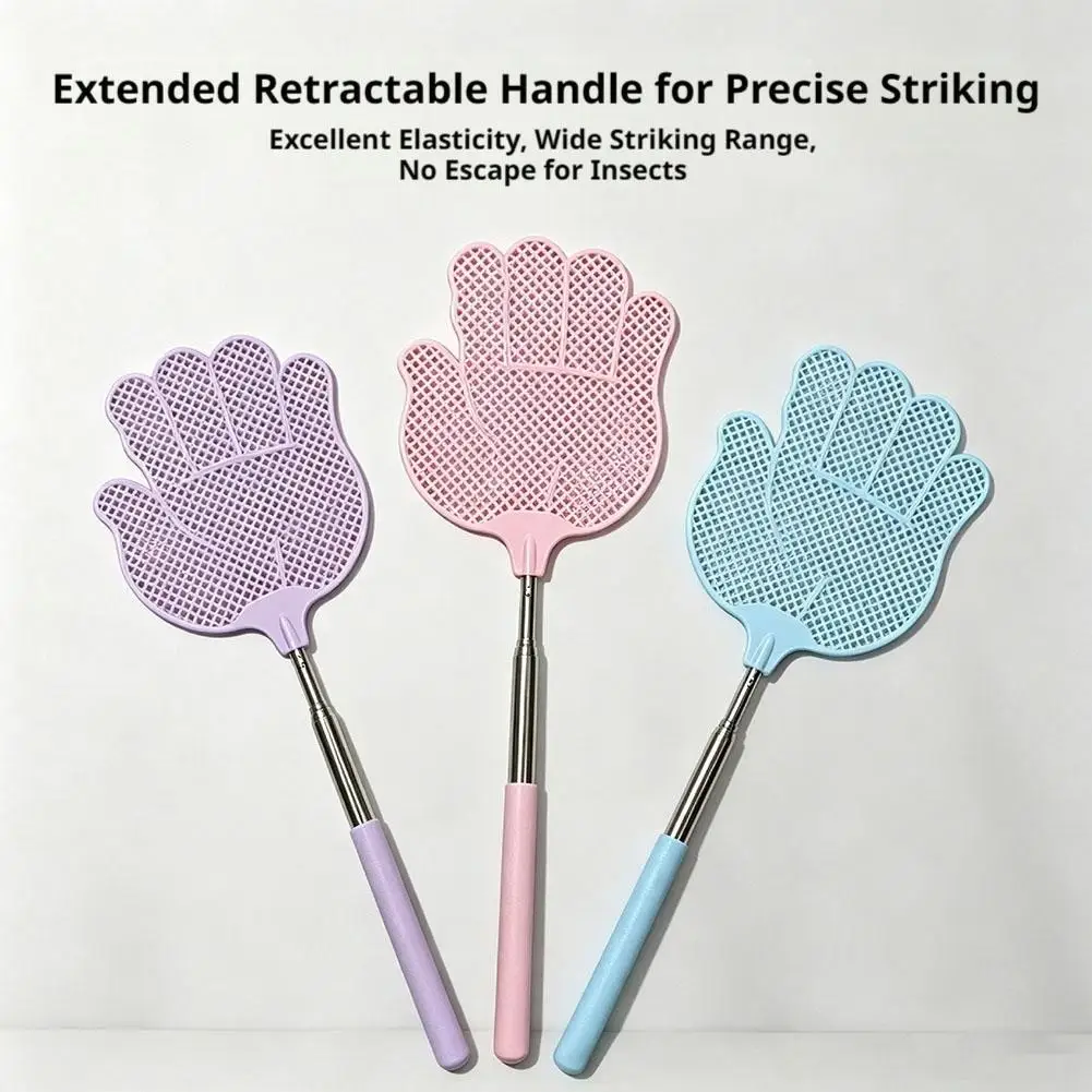 Picture 6: 77cm Scalable Stainless Steel Fly Swatter That Won't Rot, Household Extended And Thickened Fly Swatter Long Handle Telescopic