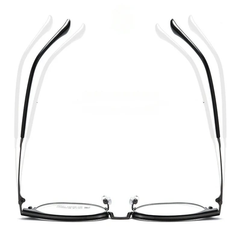 KIZN ريترو مستدير مستقطب مغناطيسي للرجال والنساء كليب على نظارات UV400 التيتانيوم النظارات الطبية البصرية الإطار 201X