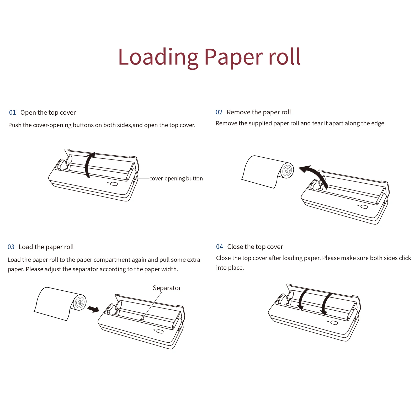 HPRT MT810 2PCS A4 Thermal Paper Roll for MT810 Thermal Printer BPA-free 10 Image Long-lasting Perfect for Photo Picture