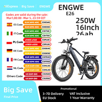 ENGWE E26 Electric Bicycle 250W Motor 48V16AH Lithium Battery Hydraulic Brake E-bike 26*4-in Fat Tire Aldult Snow Electric Bike