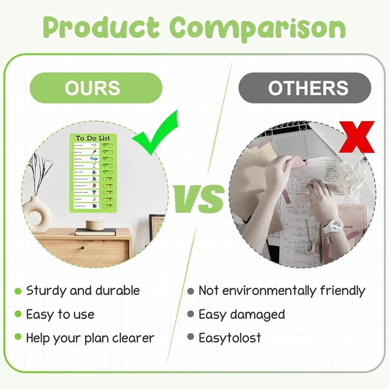 Chore Chart Set For Kids Daily List Board Message Board With Slider For Classroom,Home Travel