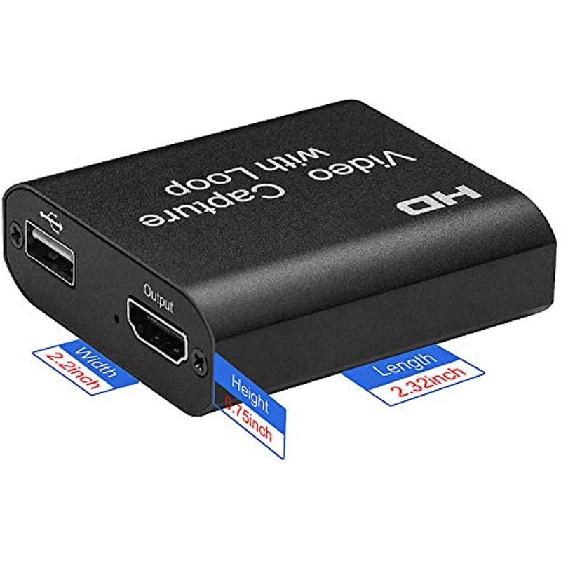 Karta przechwytująca gry z Loop Out HDMI-kompatybilny z 2.0 USB 720P 1080P 30Hz wideo Audio Grabber Box dla Windows7/8/10 PC Live OBS