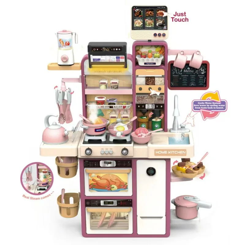 ألعاب المطبخ التظاهرية للفتيات مجموعة ألعاب محاكاة العمل بالبخار مع رذاذ الماء الصوتي والبصري ألعاب تعليمية لمرحلة ما قبل المدرسة