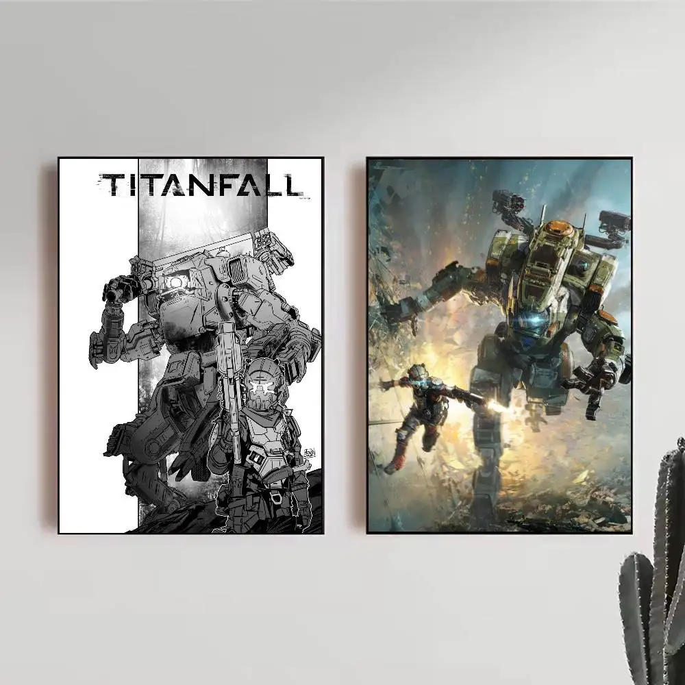 Póster de Titanfall 2, pegatina impresa, arte de pared impermeable para sala de estar, dormitorio, decoración del hogar