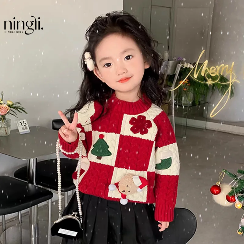 Girl\'s Sweater New Fashionable Stylish Thickened Autumn and Winter All-Match Baby Girl Fashionable Winter Clothes Internet Celeb