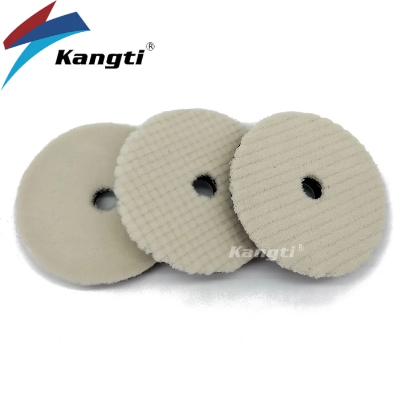 

Kangti 5/6Inch Japan Wool Polish Pad For DA RO Car Polisher Polishing Tray Cutting Pad Car Clean Product