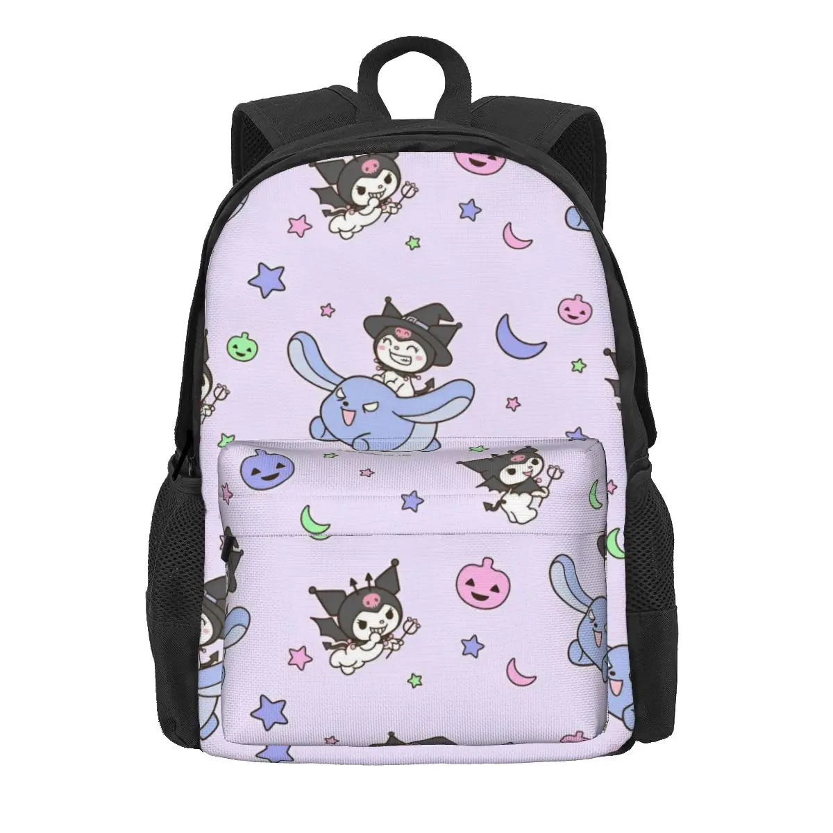 Mochila de dibujos animados Kawaii Black Rabbit para mujer, Bolsa Escolar clásica para niños, Mochila para computadora, Mochila impermeable para adolescentes