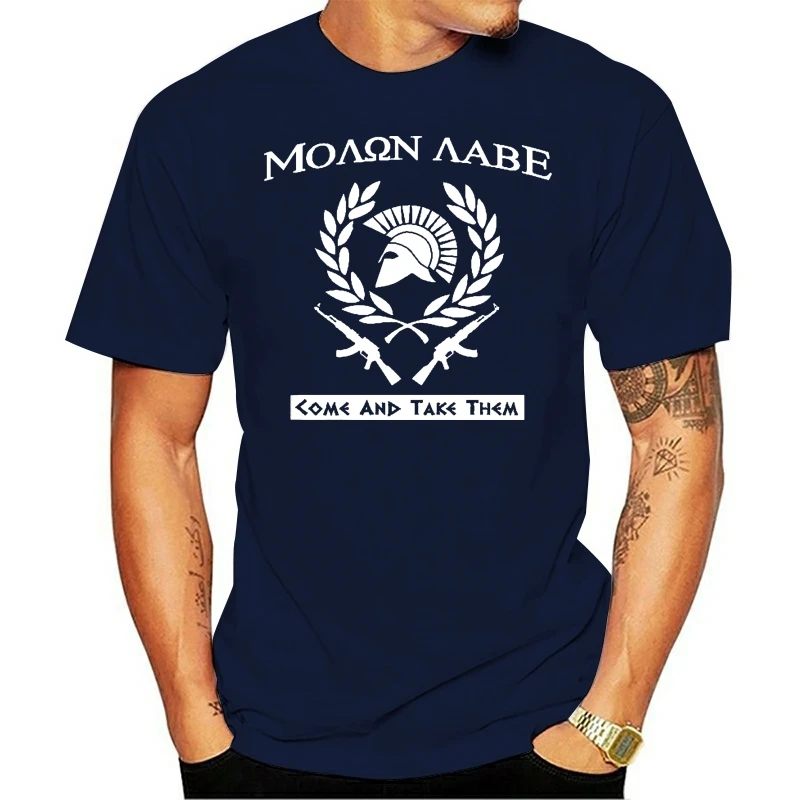 Molon Labe Greek Come and Take Them AR15 AK47 T Shirt T Shirts Casual Brand Clothing Cotton