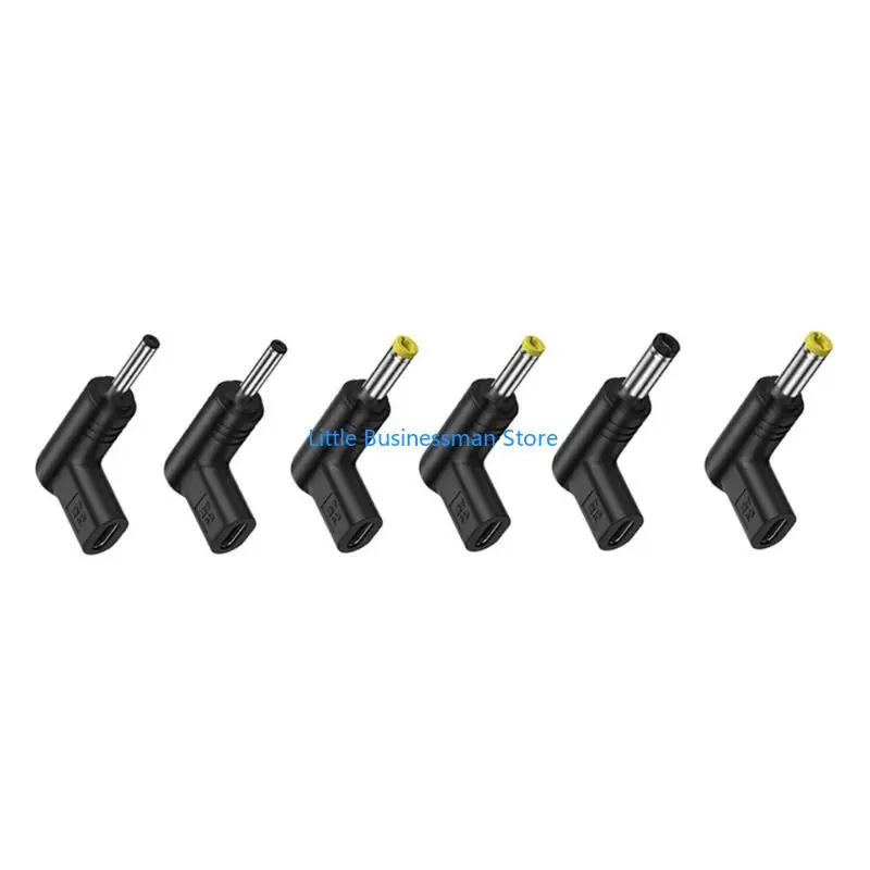 Efficient Type C to DC5521 Power Adapter DC5.5x2.1mm 3.0x1.1mm 3.5x1.35mm 4.0x1.7mm for Reliabled Charging M76A