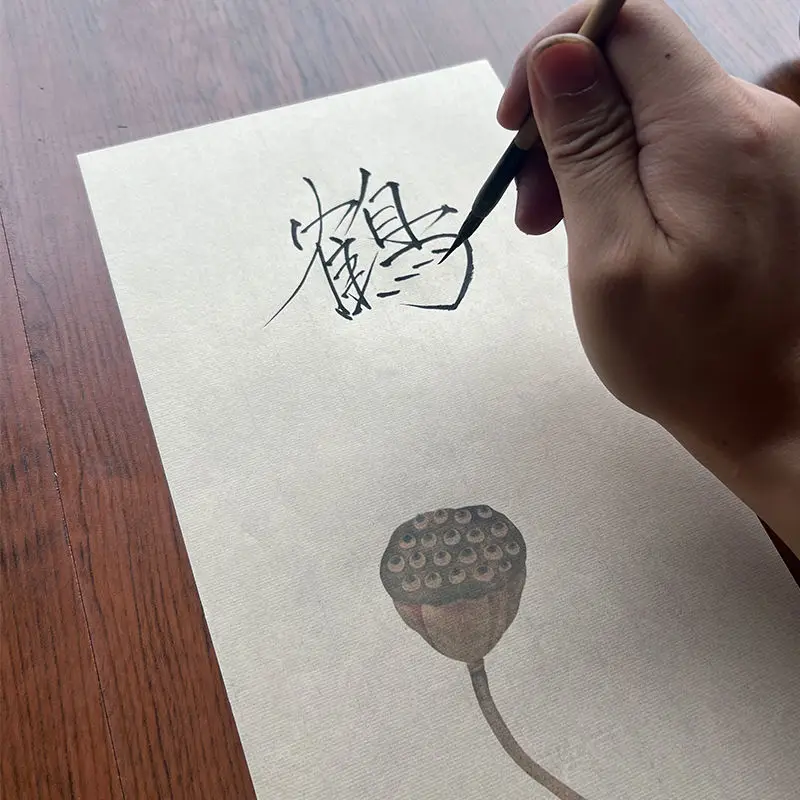 Batik Rice Paper Vintage Small Regular Script Half mature Rice Paper classic studenti Brush Practice calligrafia Xuan Paper