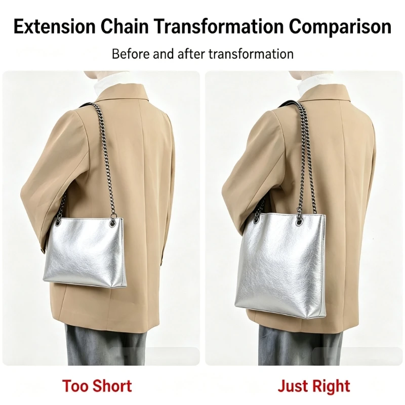 par-conjunto-corrente-extensor-alca-bolsa-clipe-destacavel-no-alongador-ombro-bolsa-conector-metal-para