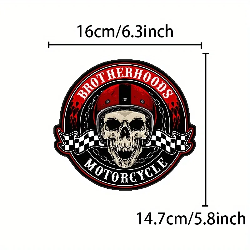 1PC 目を引く兄弟団オートバイビニールデカール - バイクのカスタマイズ/装飾/ラップトップ/電話/ウォーターボトル用の友情の雰囲気
