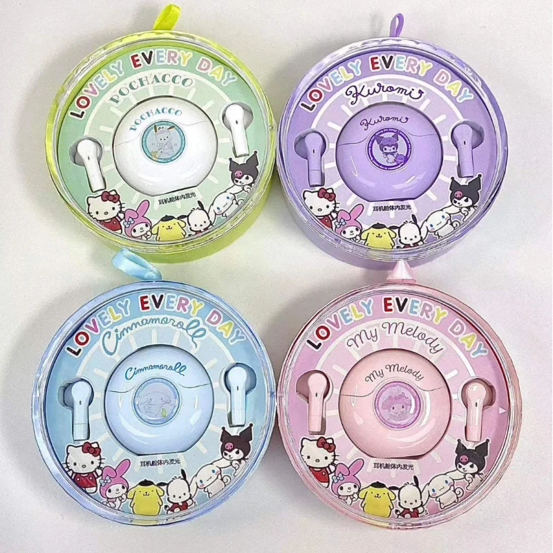 

Sanrio Cinnamoroll Bluetooth Headset Kawaii Cartoon Music Wireless Headphones Pochacco Noise Reduction Earphones Melody Gifts