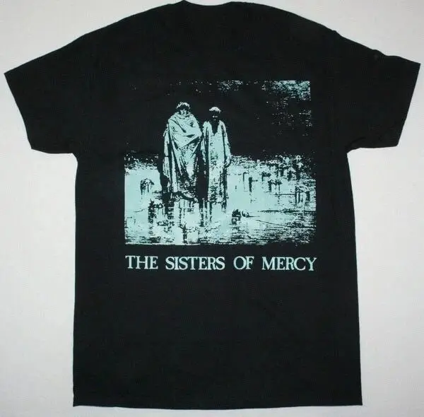Harajuku T Shirts The Sisters of Mercy  T-shirt Black Cotton Men's and Women's Same Print Cotton Retro Casual Top Graphic