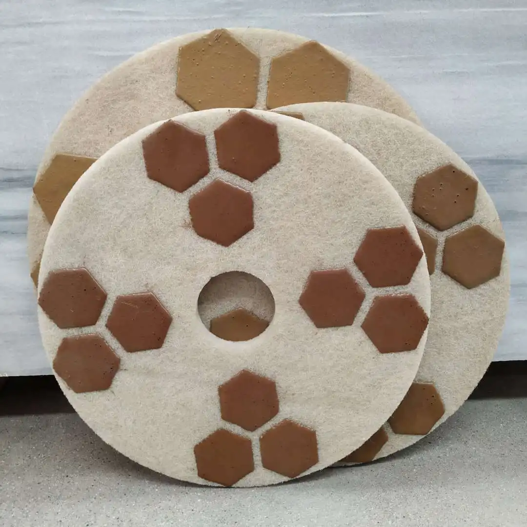 17 Inch 430MM Marble Floor Polishing Wheel Granite Concrete Sponge Polishing Pad Diamond Fiber Polishing Pad For Floor Renewing