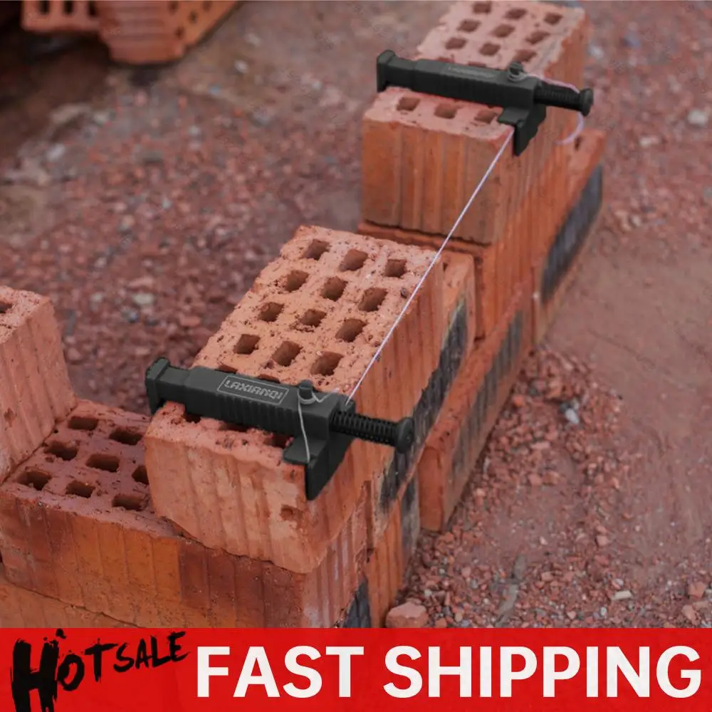 2 Pcs Building Wire Frame Brick Liner Runner Liner Wall Builder Bricklayer Construction Tools Brick Line Clips Line Runners
