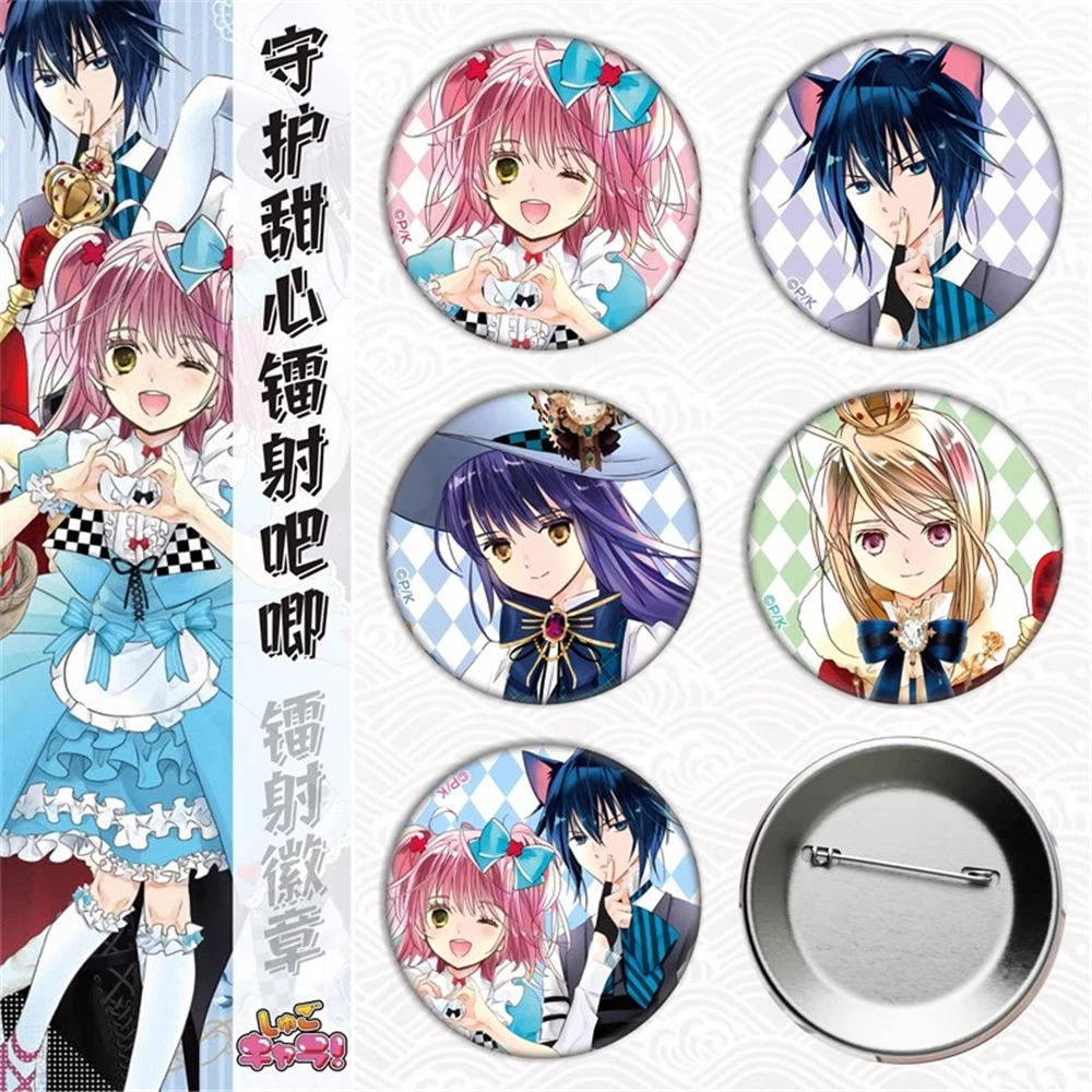 

58 мм аниме Шуго Чара Хинамори Аму Цукиёми Икуто Косплей Костюм Значок Булавка SPTE Жесть Брошь ﻿ Хэллоуин Опора Xmas Gilf