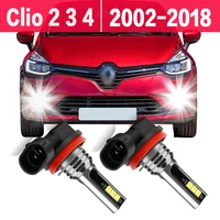 2x bombillas LED luz antiniebla lámpara antiniebla de coche 12V 6000K para Renault Clio 2 3 4 2002-2018 2008 2009 2010 2011 2012 2013 2014 2015 2016 2017
