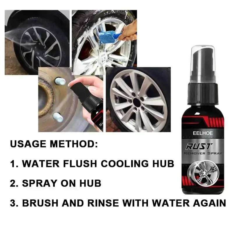 30ml Car Rust Remover Spray Metal Surface  Paint Car Maintenance  Powder Cleaning Super Rust Remover Multi-Purpose