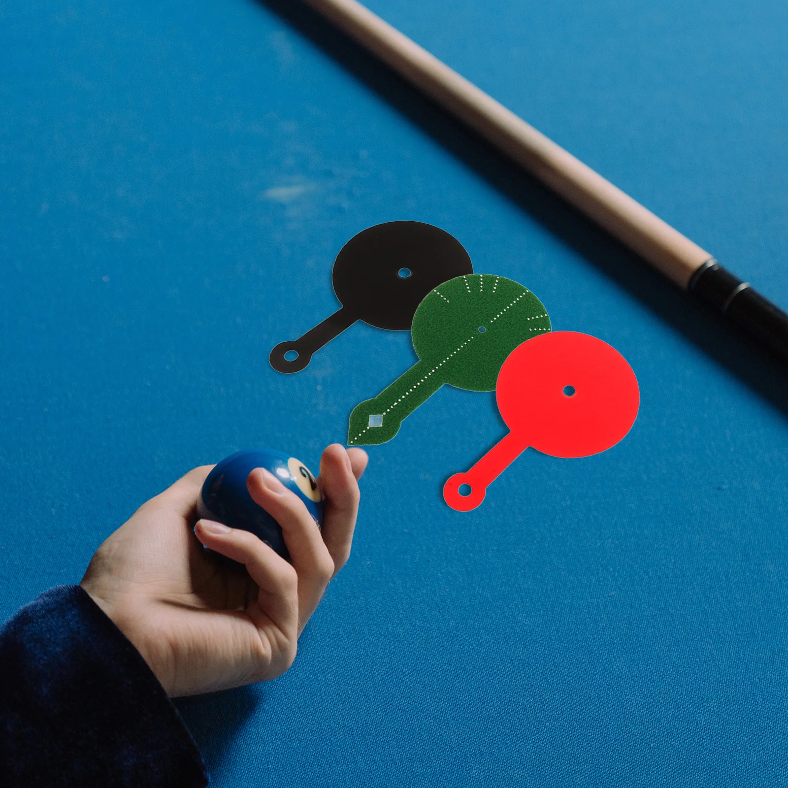 3 Stück Snooker-Bälle, Übungsaufkleber, Billard, Zielen, Billardtisch, Übungsmatte, 950 x 570 x 010 cm, Baumwollzubehör, Trainer