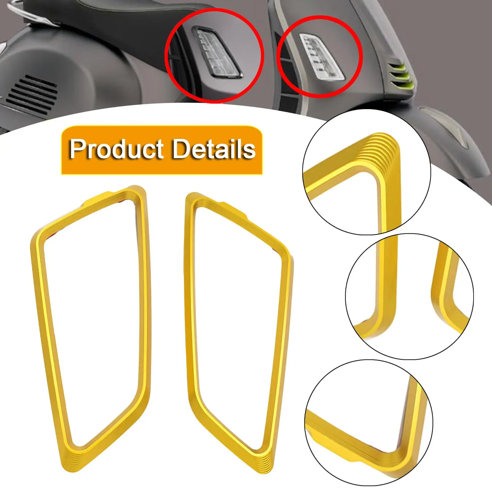 غطاء إشارة الانعطاف الأمامي لحدود زخرفية سهلة التركيب GTS 250 300