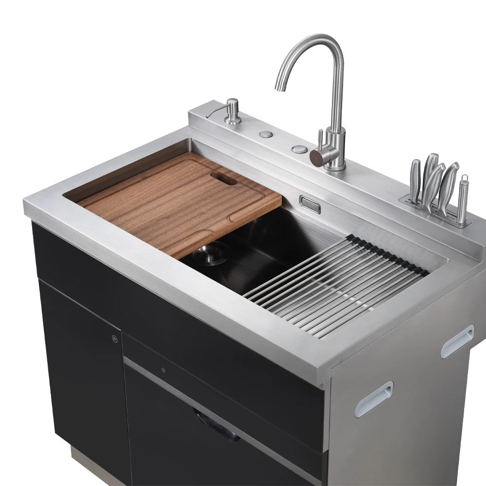 Custom Stainless Steel Smart 3-in-1 Built-in Dishwasher Kitchen Integrated Sink