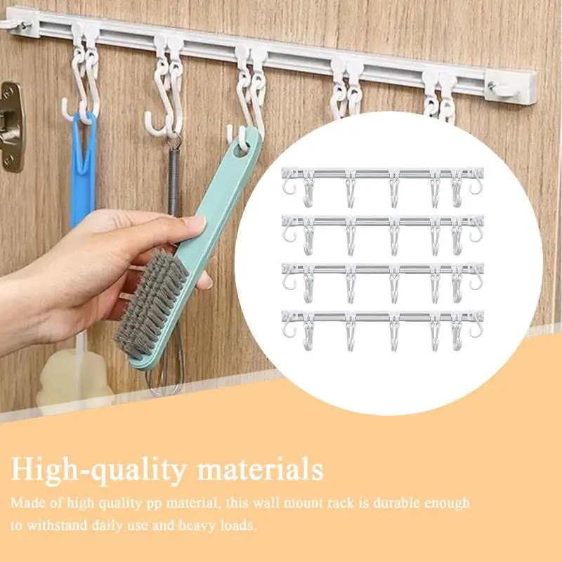 

Kitchen Utile Rack Wall Mount Under Cabinet Hooks For Utensils Adhesive No Drilling Spatula Storage Space Saving Home Organizer