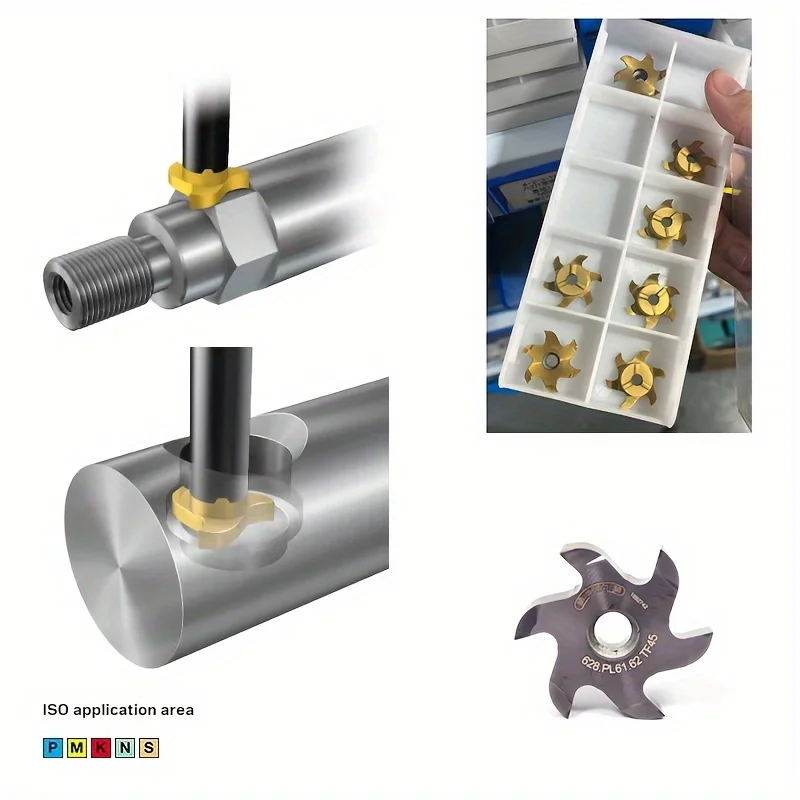 Imagem -02 - Cortador de Entalhe Cnc T-slot Inserções de Carboneto T-slot Txc Série de Fresagem Hron Sandvk Bloquear o tipo de Dente Iscar t6 t8 Thread Turning Face