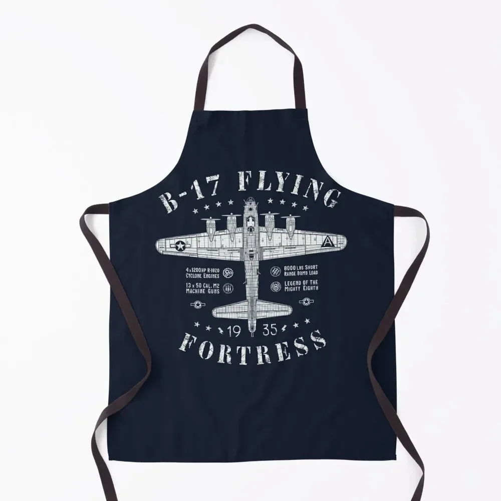 

B-17 Flying Fortress Apron Customizable Woman Home And Kitchen Apron