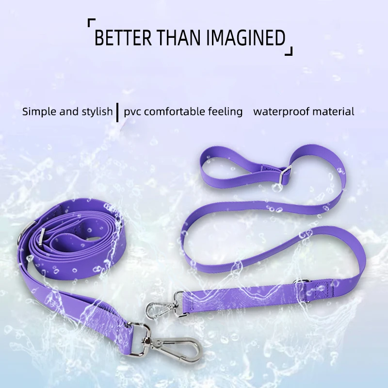 New Pet Waterproof Leash PVC Dog Leash Dirty Odor Resistant P Chain Multi-Purpose Adjustable Silicone Dog Collar