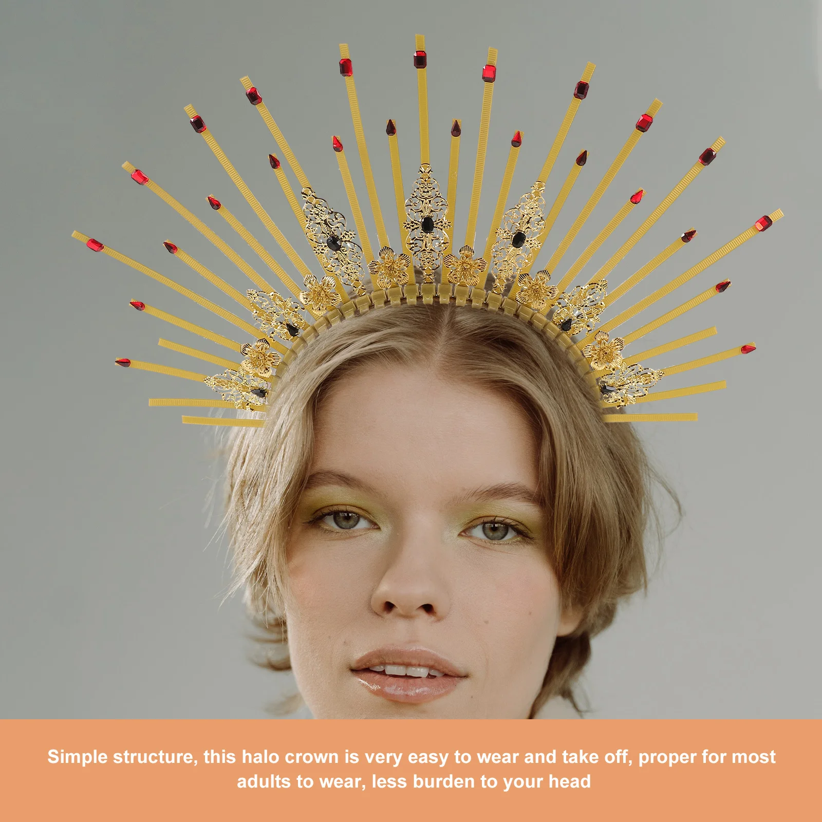 

Retro Crown Hair Band Gothic Style Adults Women Carnival Party Headband Cosplay Halloween Hair Band Gothic Crown