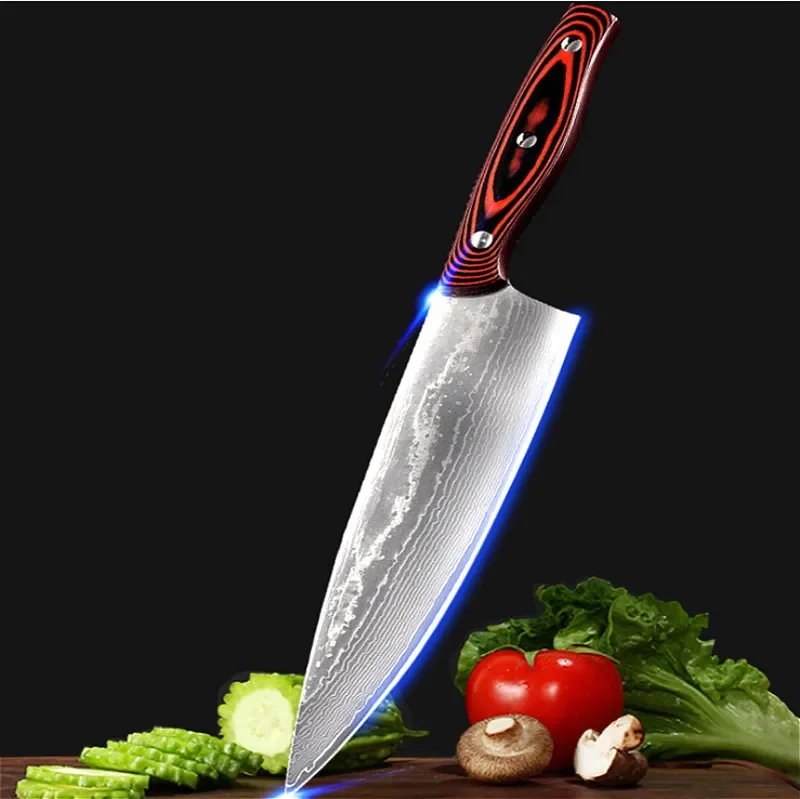 

Japanese 8 'Damask steel VG10 steel core sharp kitchen slicer Japanese sashimi cooking knife cooking knife sand cutting knife