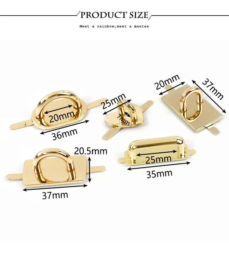 4/10Pcs Deepeel Metal Arch Bridge Buckle Bag Straps Connector Clasp for Handbag Purse Side Clip D Ring Hook DIY Crafts Accessory