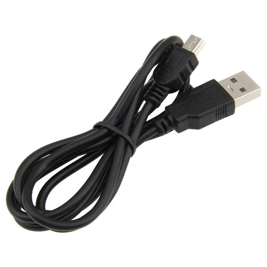 Cable de carga USB 1000 A Mini B, cargador de datos macho de 5 pines, línea de carga para MP3, MP4, cámara GPS, color negro, 2,0 unidades por lote